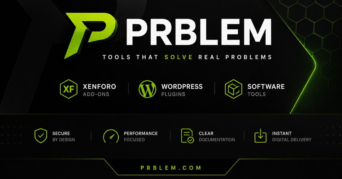 PRBLEM — XenForo add-ons, WordPress plugins and software tools